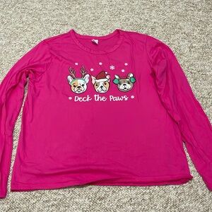 NWOT Hot Pink Pajama Shirt Size L